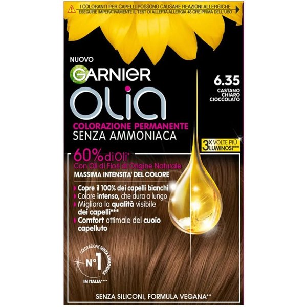 Garnier Olia - Colorazione Permanente Senza Ammoniaca N. 6.35 Castano Chiaro Cioccolato-image
