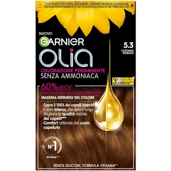 Garnier Olia - Colorazione Permanente Senza Ammoniaca N.5,3 Castano Dorato-image