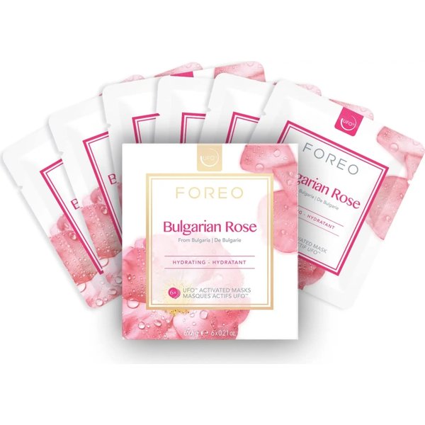 Foreo Bulgarian Rose UFO Activated Masks - 6 Maschere Idratanti Da 6 Gr-image