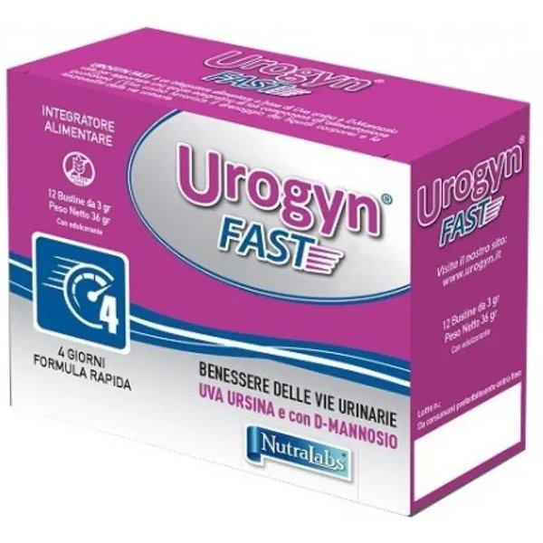 Urogyn Fast 12 Bustine - Integratore Per Il Benessere Delle Vie Urinarie-image