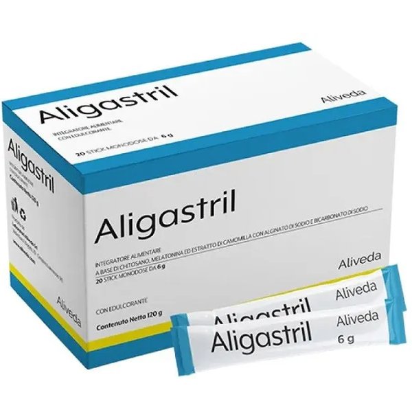 Aligastril 20 Stick Monodose Da 6 Gr - Integratore Per Il Benessere Gastrointestinale-image
