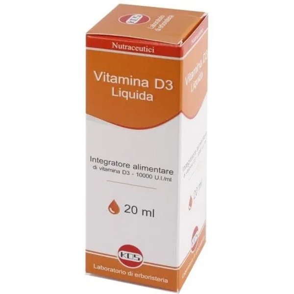 Kos Vitamina D3 Liquida 20 Ml - Integratore Di Vitamina D3-image