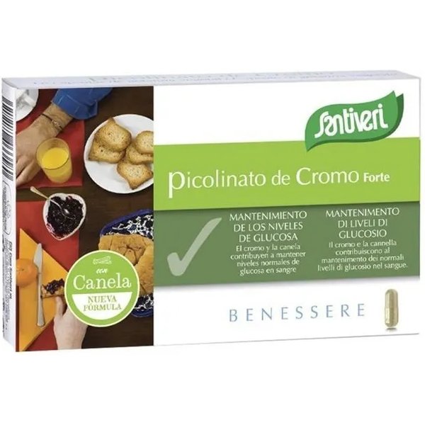 Picolinato Di Cromo Forte 40 Capsule - Integratore Per Il Metabolismo Degli Zuccheri-image