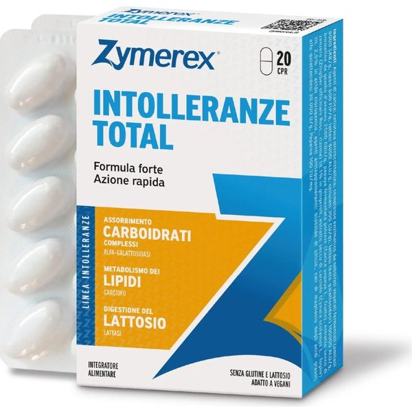 Zymerex Intolleranze Total 20 Compresse - Integratore Per La Funzione Digestiva-image