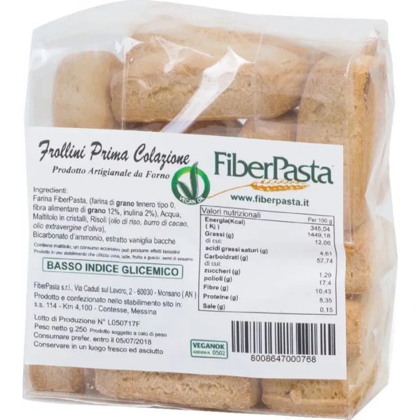 Fiberpasta Frollini Prima Colazione A Basso Contenuto Glicemico 250 G-image