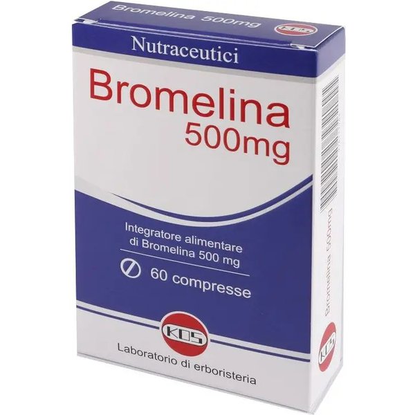 Kos Bromelina 500 Mg 60 Compresse - Integratore Drenante-image