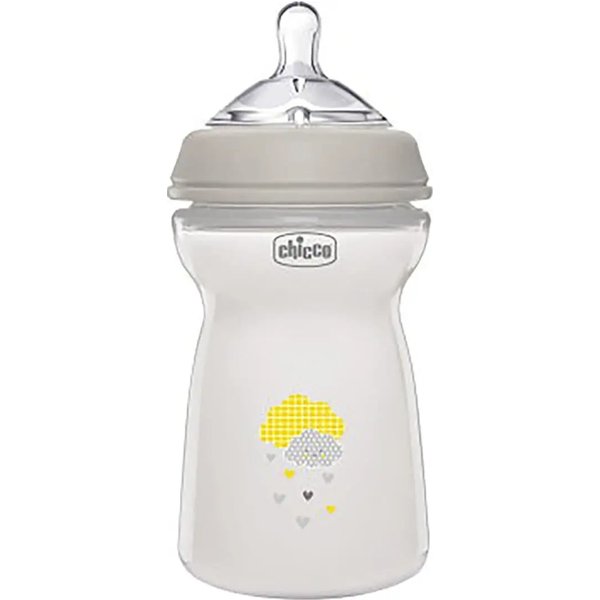Chicco Naturalfeeling 6M+ - Biberon Grigio Anti-Colica A Flusso Veloce 330 Ml-image