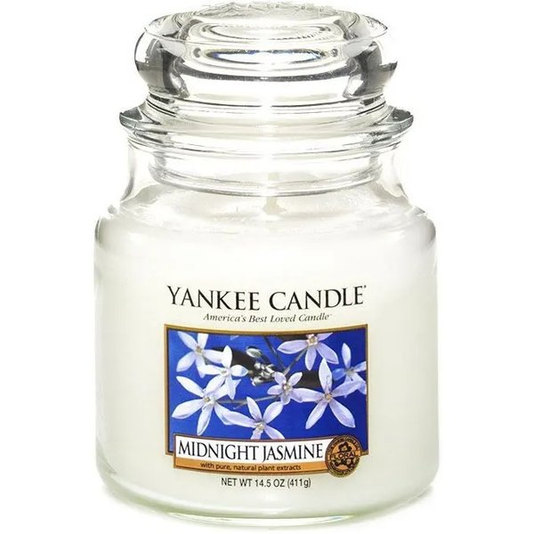 Yankee Candle Midnight Jasmine - Candela Profumata In Giara Media 411 G-image