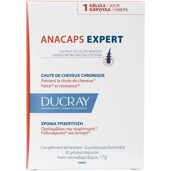 Ducray Anacaps Expert 30 Capsule - Integratore Per Capelli E Unghie-image