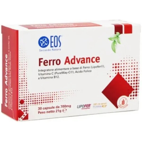 Ferro Advance 30 Capsule - Integratore Di Ferro, Acido Folico E Vitamine-image