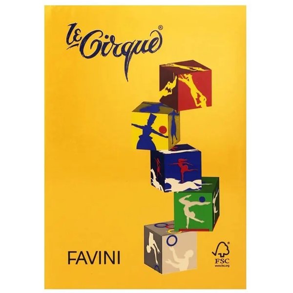 Favini Le Cirque 80 G - Risma 500 Fogli Carta A4 - 201 Giallo Oro-image