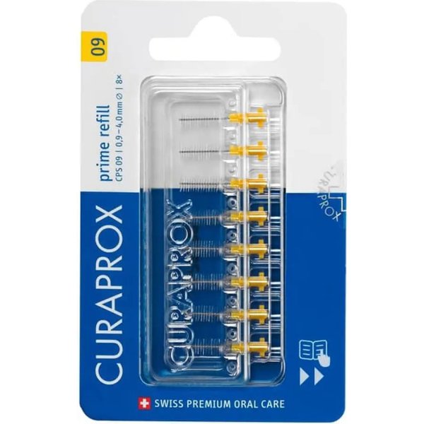 Curaprox Prime Refill CPS 09 - 8 Scovolini Interdentali Giallo-image