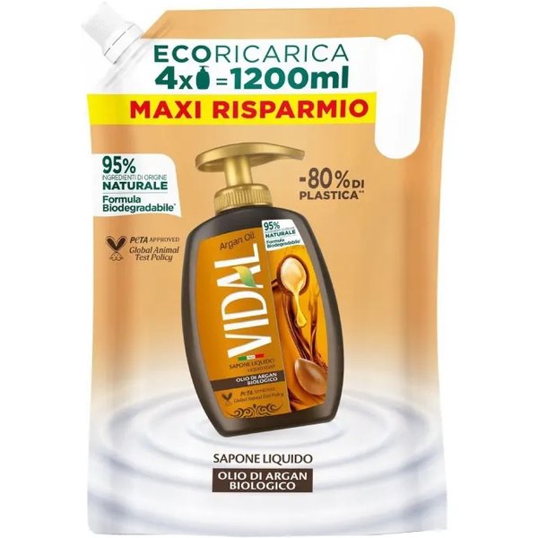 Vidal Argan Oil - Sapone Liquido Idratante - Ricarica Da 1,2 Lt-image