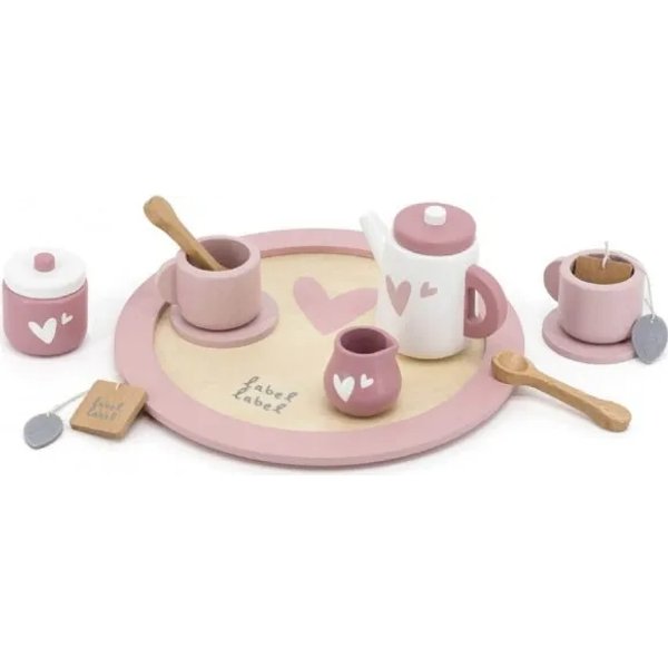 Label Set Da Tè Con Vassoio - Rosa-image