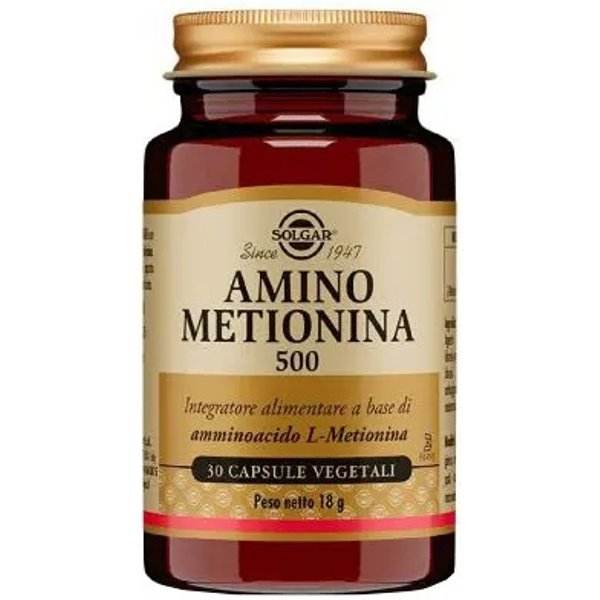 Solgar Amino Metionina 500 - Integratore Di Metionina 30 Capsule-image