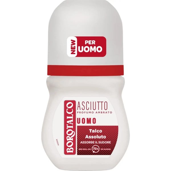 Borotalco Asciutto Uomo Profumo Ambrato - Deodorante 72H Roll-On 50 Ml-image