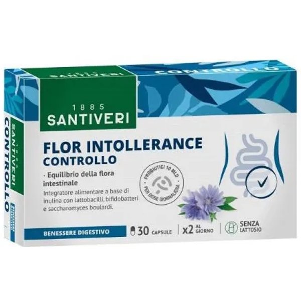 Flor Intollerance Controllo 30 Capsule - Integratore Per L'equilibrio Della Flora Intestinale-image