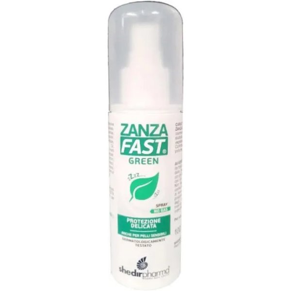 Shedir Pharma Zanza Fast Green - Spray Cutaneo Anti-Zanzare 100 Ml-image