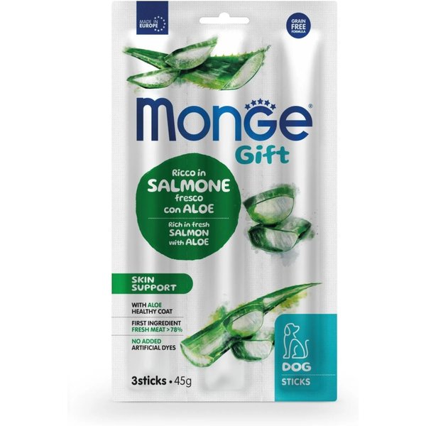 Monge Gift Skin Support Ricco In Salmone Fresco Con Aloe - 3 Snack Per Cani-image