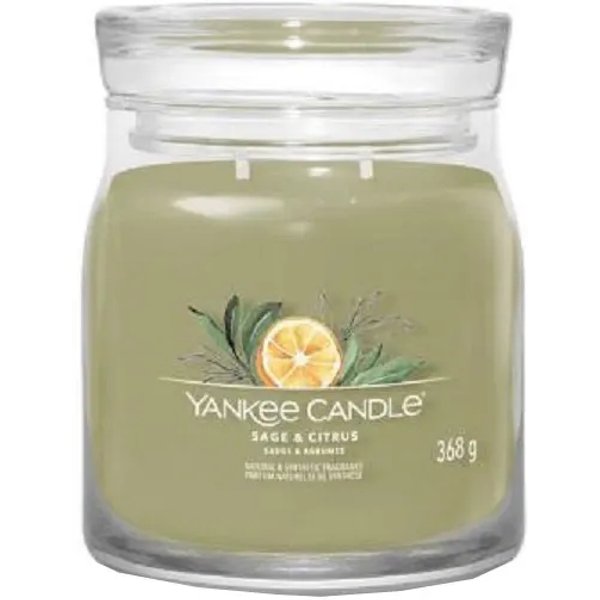 Yankee Candle Sage & Citrus - Candela Profumata Signature Media 368 G-image