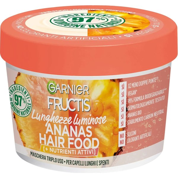 Fructis Hair Food Ananas - Maschera Per Capelli Lunghi E Spenti 390 Ml-image