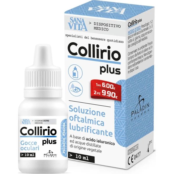 Sanavita Collirio Plus - Soluzione Oftalmica Lubrificante 10 Ml-image