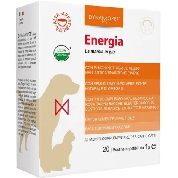 Dynamopet Energia Small - Alimento Complementare Per Cani E Gatti 20 Bustine-image