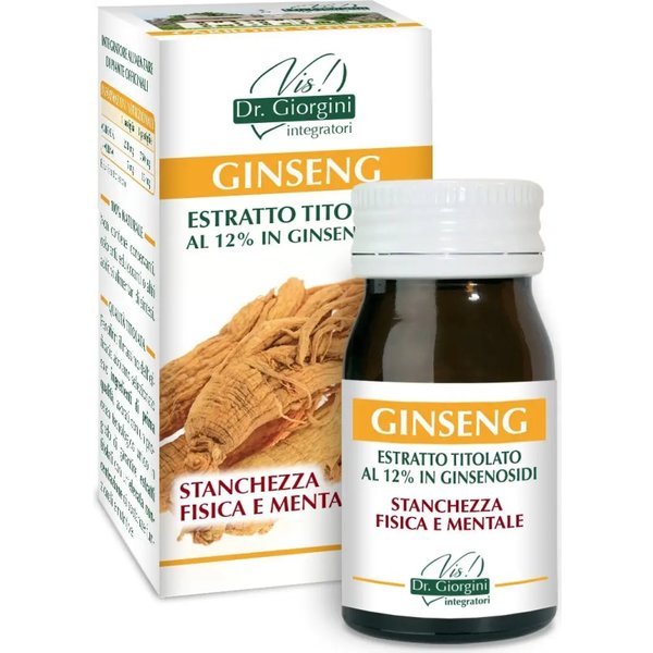 Ginseng Estratto Titolato 60 Pastiglie - Integratore Per La Stanchezza-image