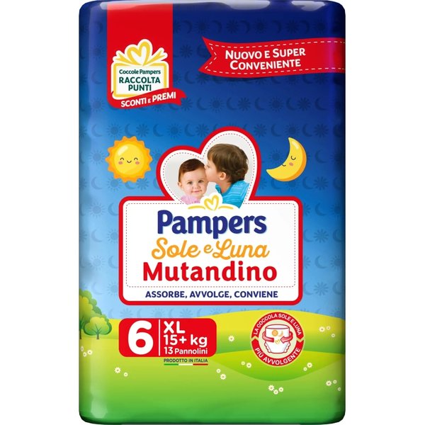 Pampers Sole&Luna Mutandino Junior - 14 Pannolini Taglia 5 (12-18 Kg)-image
