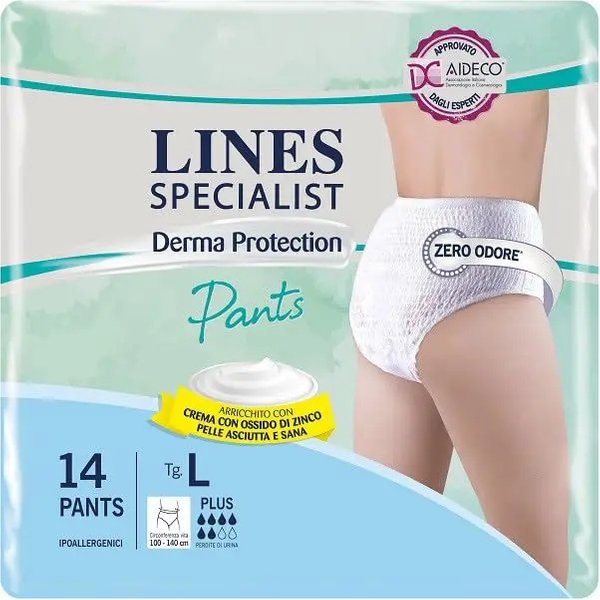 Lines Specialist Derma Protection - 14 Pants Assorbenti Per Incontinenza Plus Taglia L-image