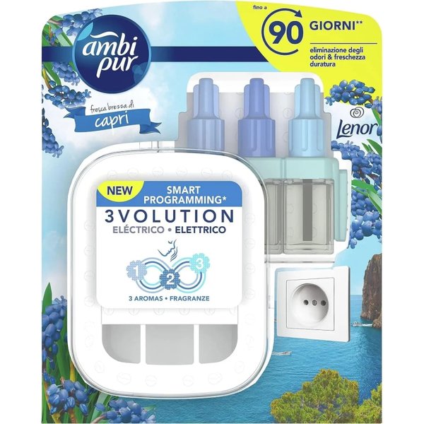 Ambi Pur Lenor 3 Evolution Freschezza Di Capri - Starter Kit Diffusore Elettrico-image
