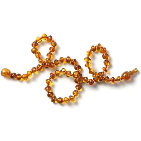 Quaranta Settimane Nati Naturali Collana Per Dentizione - Ambra Cognac-image