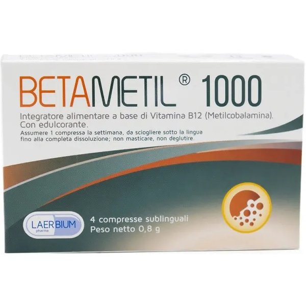 Betametil 4 Capsule Sublinguali - Integratore Di Vitamina B12-image