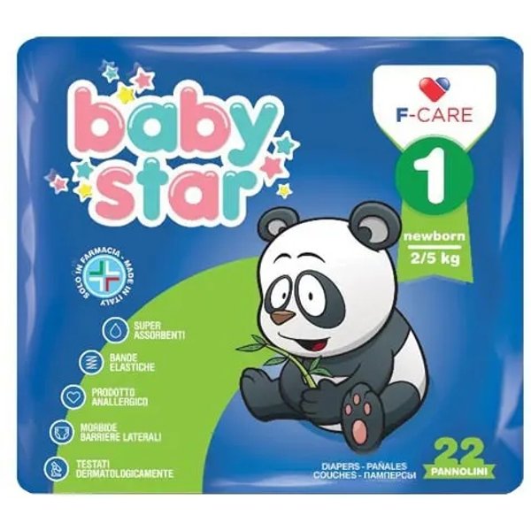 Baby Star Newborn - 22 Pannolini 2-5 Kg Taglia 1-image