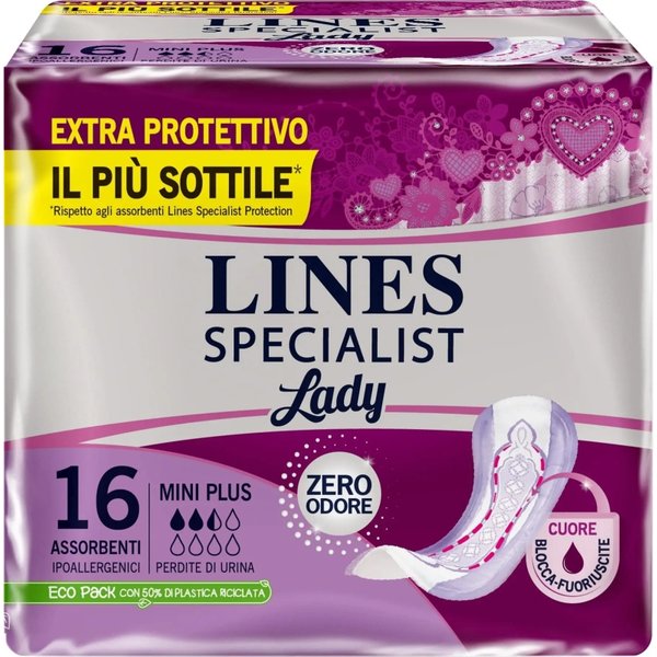 Lines Specialist - 16 Assorbenti Mini Plus Per Incontinenza Leggera-image
