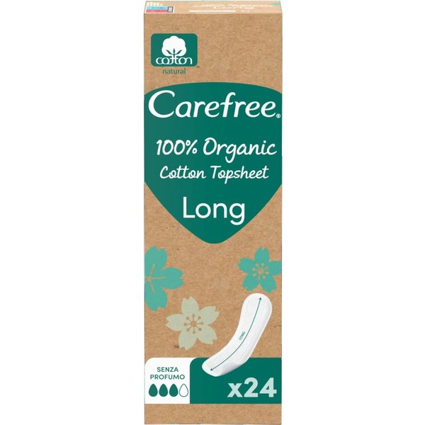 Carefree 100% Organic Long - 30 Salvaslip In Cotone-image