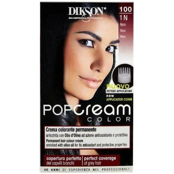 Dikson Pop Cream Color - Crema Colorante Permanente N.100 Nero-image