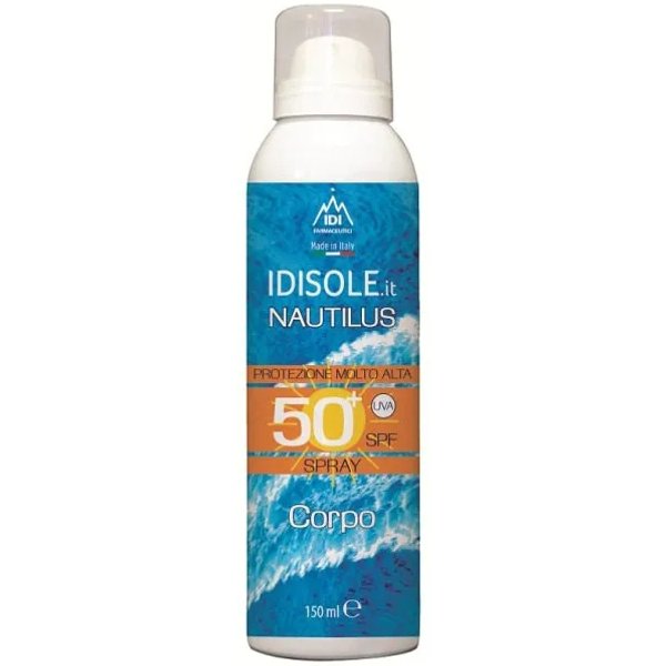 Idi Farmaceutici Crema Solare 50+ SPF Spray Corpo Idisole.It Nautilus Protezione Molto Alta 150 Ml-image