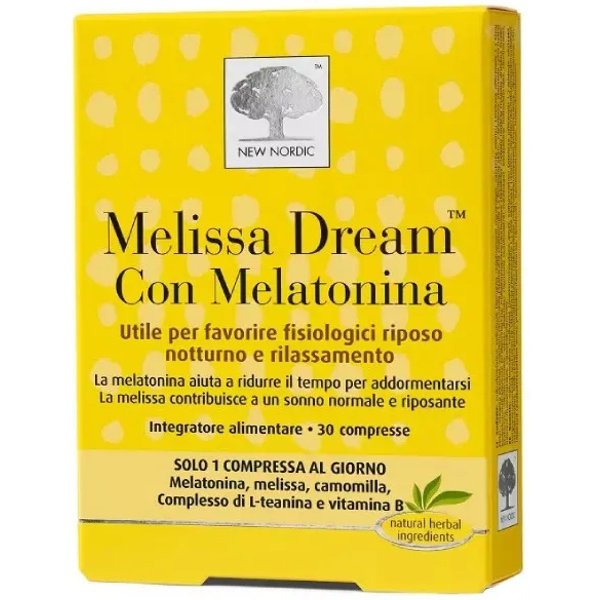 Melissa Dream Con Melatonina 30 Compresse - Integratore Per Il Sonno-image