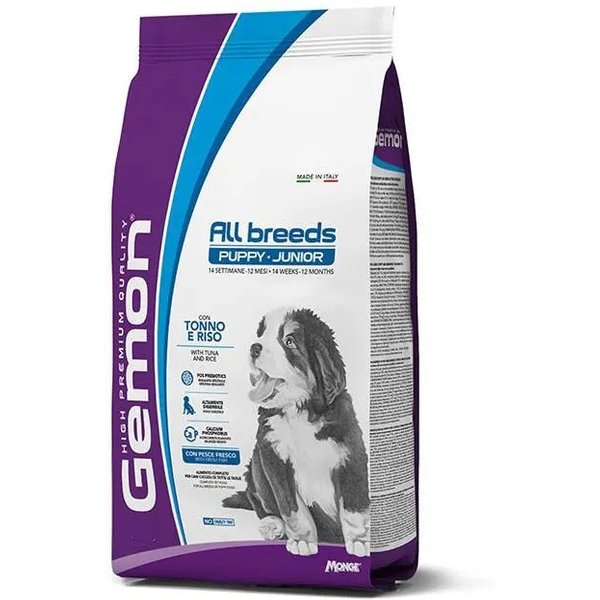 Gemon All Breeds Puppy And Junior Con Tonno E Riso - Cibo Secco Per Cani 15 Kg-image