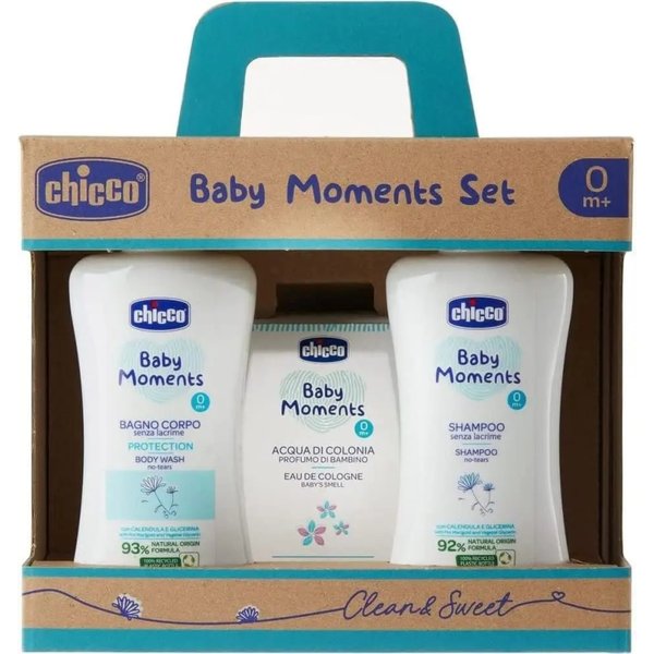 Chicco Baby Moments Clean & Sweet - Kit Prodotti Per Il Bagnetto-image