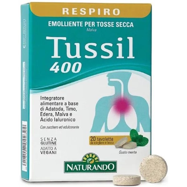 Tussil 400 - Integratore Emolliente Per Tosse Secca 20 Tavolette-image