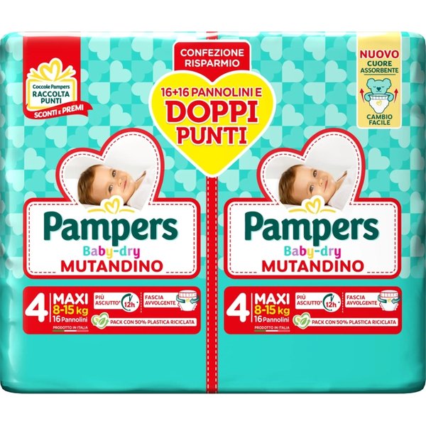Pampers Baby-Dry Mutandino Maxi - 32 Pannolini Taglia 4 (8/15 Kg)-image