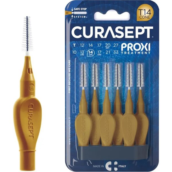 Curasept Proxi T14 Ocra/Dark Gold - 6 Scovolini-image
