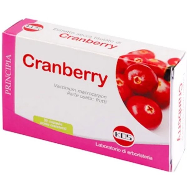 Kos Cranberry Estratto Secco 30 Capsule - Integratore Per Le Vie Urinarie-image