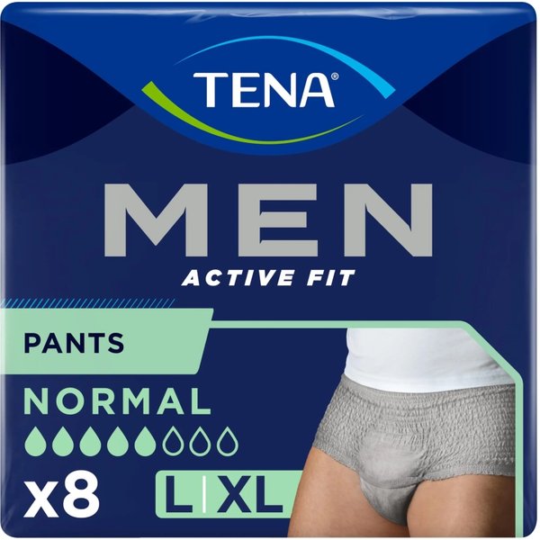 Tena Men - Pants Active Fit 8 Slip Assorbenti Taglia L/Xl Grigio-image