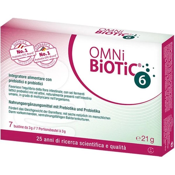 Omni Biotic 6 - Integratore Con Probiotici E Prebiotici 7 Bustine-image