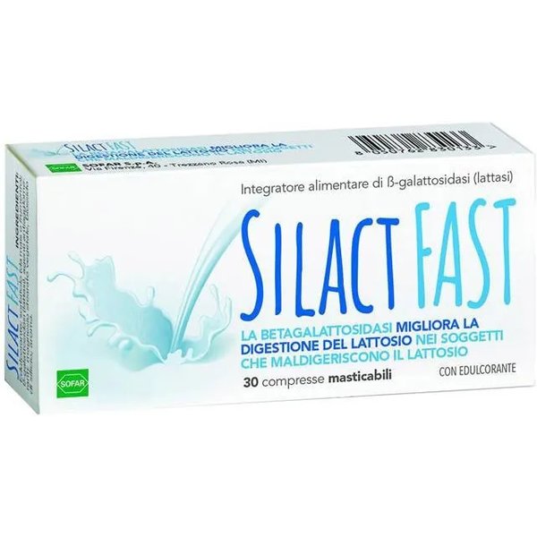 Silact Fast 30 Compresse Masticabili - Integratore Per La Digestione Del Lattosio-image
