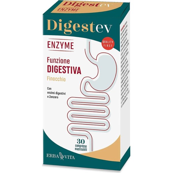 Digest-Ev Enzyme 30 Capsule - Integratore Per La Digestione-image