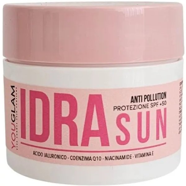 Youglam Crema Solare Viso 50+ SPF Fluido Idra Sun Antipollution Protezione Molto Alta 50 Ml-image
